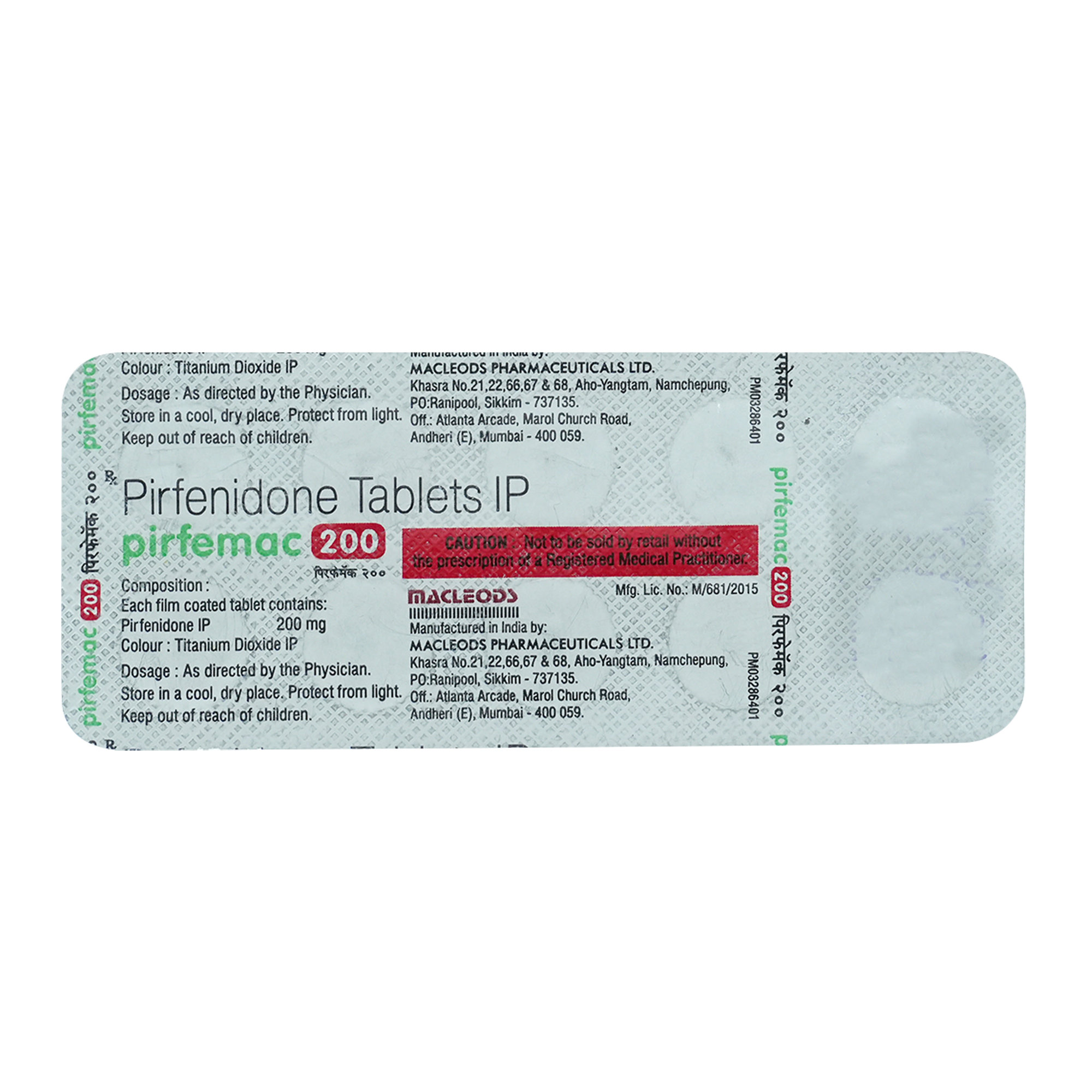 Pirfemac 200mg Tablet 10's, Pack of 10 TABLETS Pirfemac 200mg Tablet 10's, Pack of 10 TABLETS