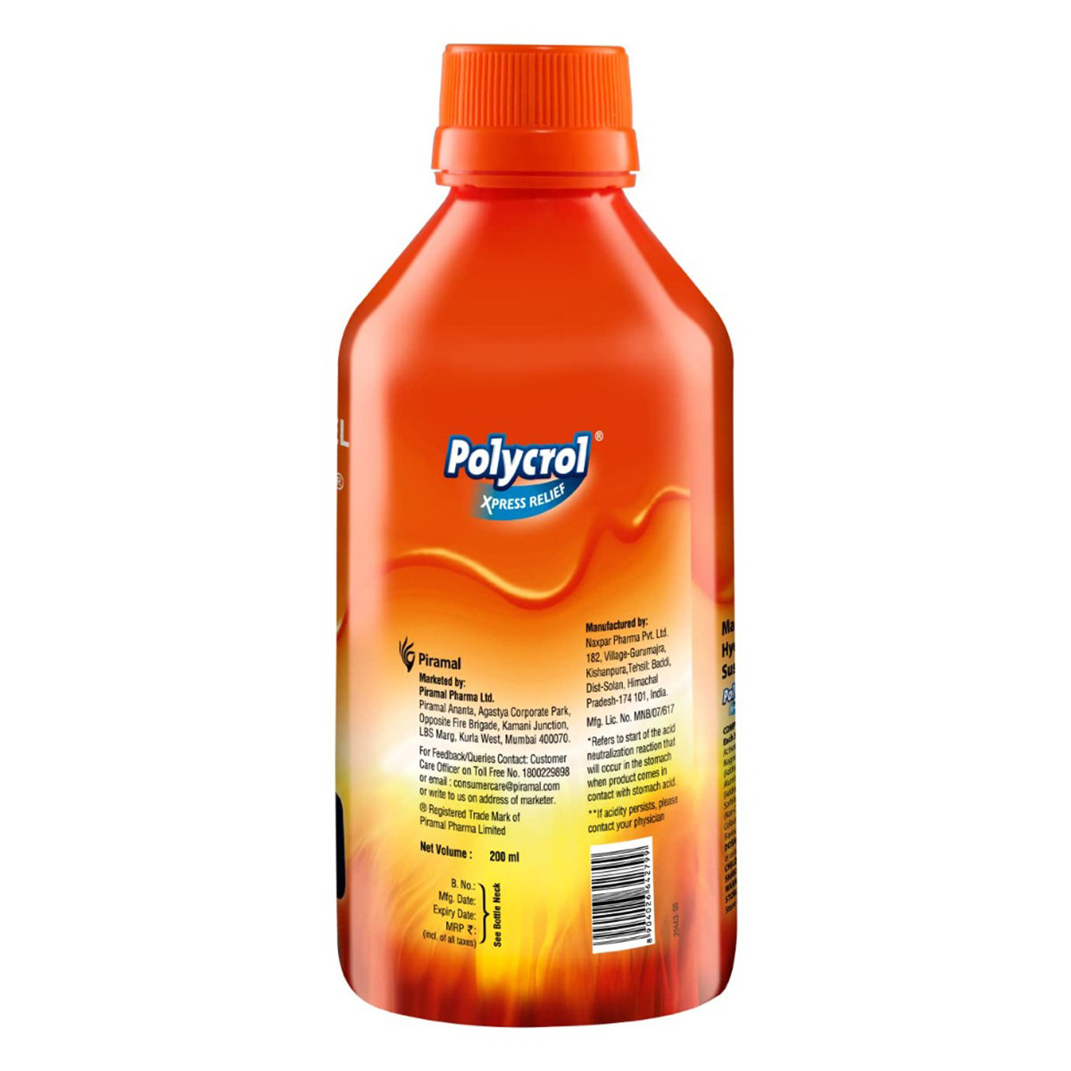 Polycrol Xpress Relief Sugar Free Antacid Antigas Gel, 200 ml, Pack of 1 Polycrol Xpress Relief Sugar Free Antacid Antigas Gel, 200 ml, Pack of 1