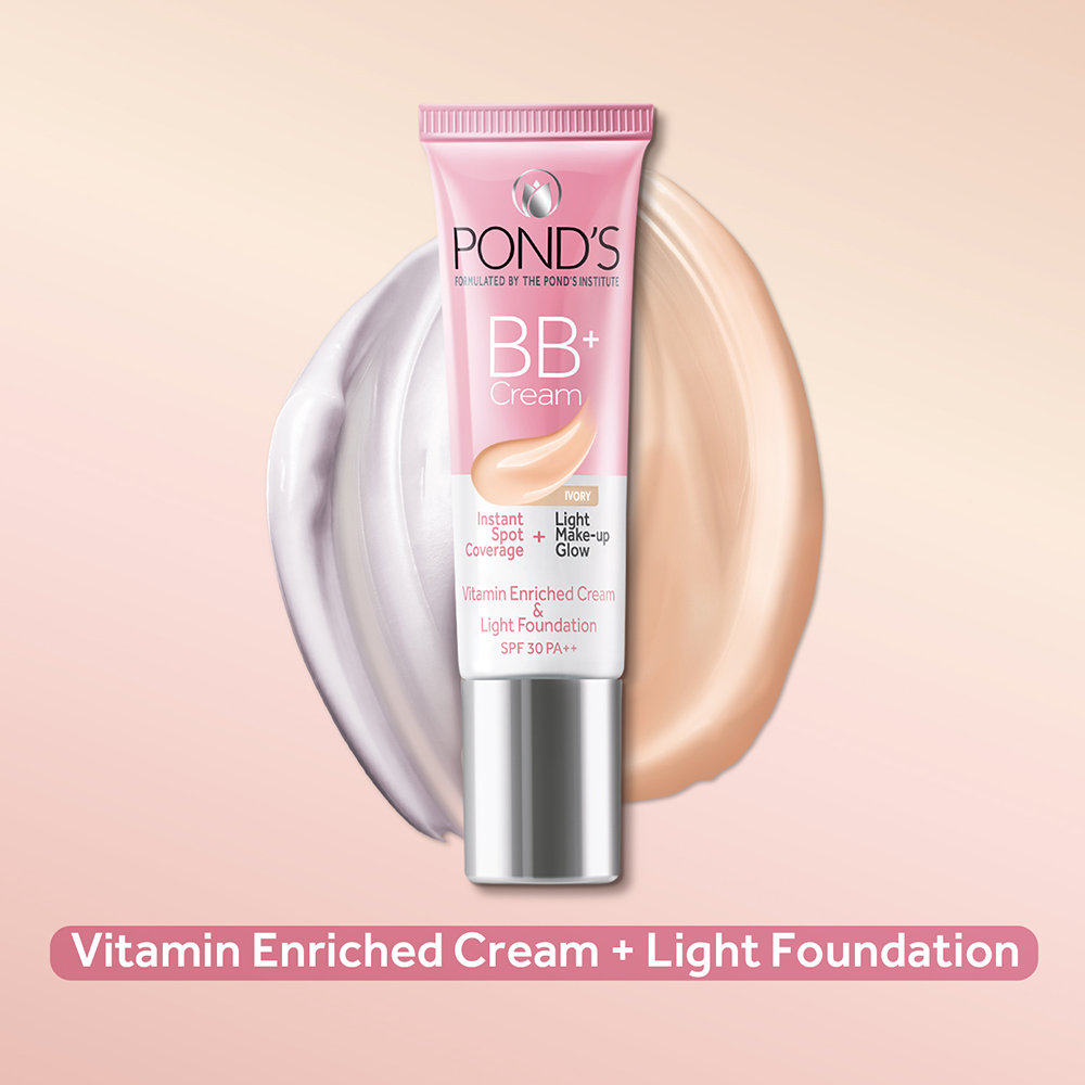 Pond's BB+ SPF 30 PA++ Ivory Cream, 9 gm, Pack of 1 Pond's BB+ SPF 30 PA++ Ivory Cream, 9 gm, Pack of 1