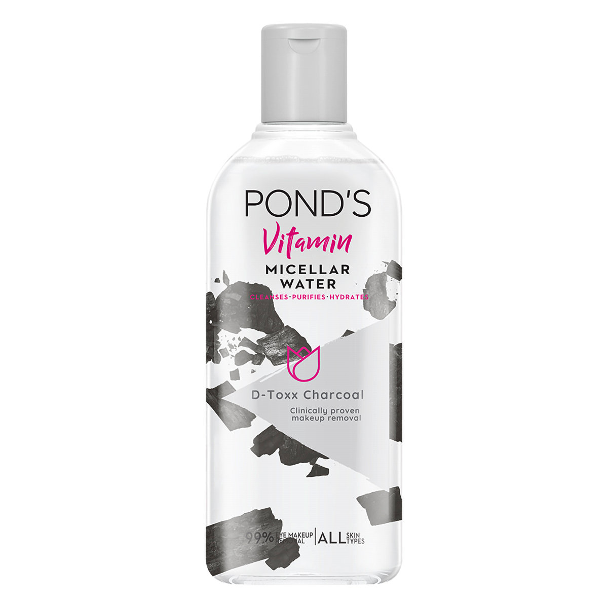 Pond's Vitamin D-Toxx Charcoal Micellar Water, 105 ml, Pack of 1 Pond's Vitamin D-Toxx Charcoal Micellar Water, 105 ml, Pack of 1
