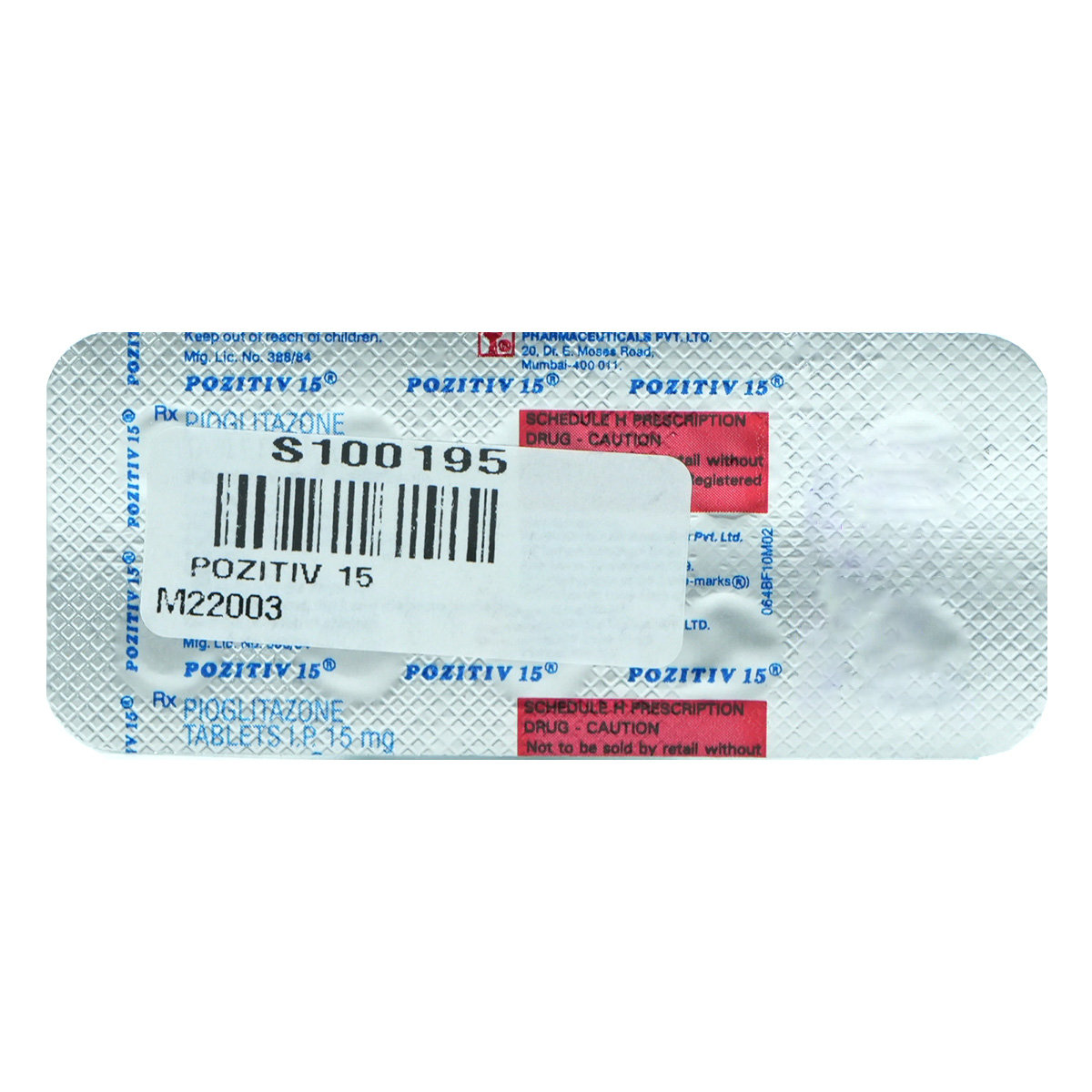 Pozitiv 15mg Tablet 10's, Pack of 10 TABLETS Pozitiv 15mg Tablet 10's, Pack of 10 TABLETS