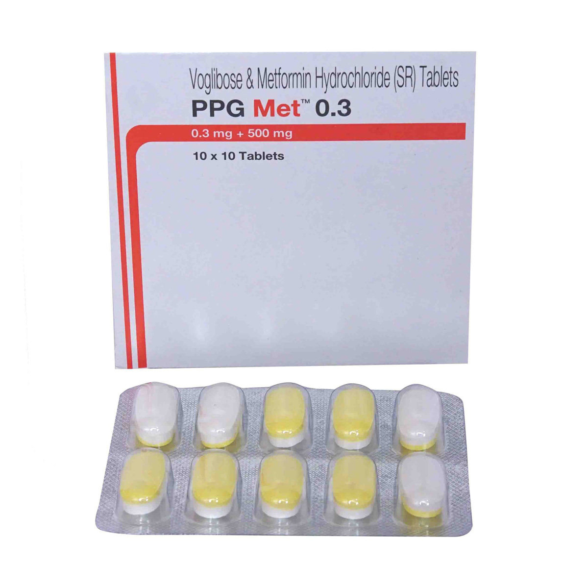 PPG Met 0.3 Tablet 10's, Pack of 10 PPG Met 0.3 Tablet 10's, Pack of 10