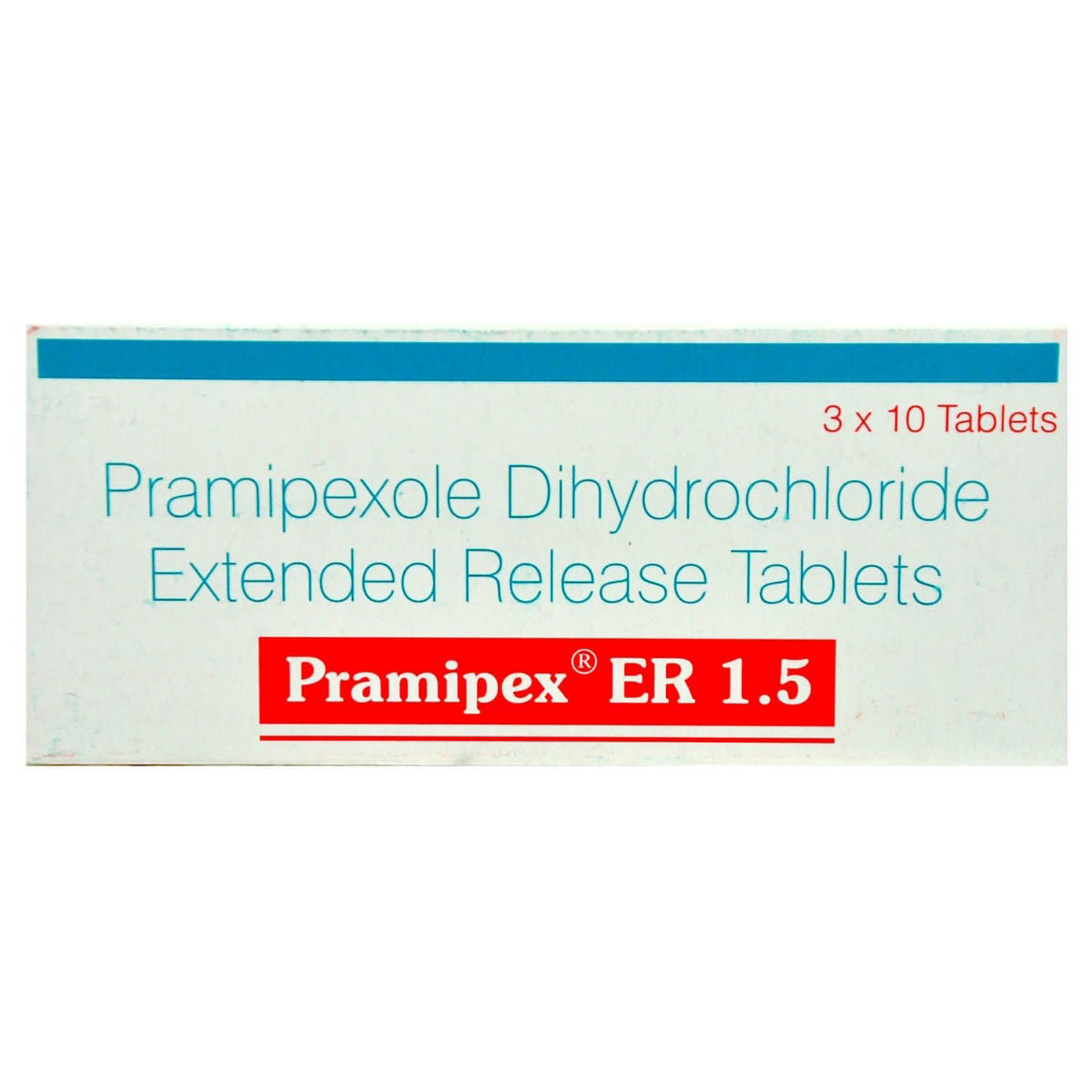 Pramipex ER 1.5 Tablet 10's, Pack of 10 TABLETS Pramipex ER 1.5 Tablet 10's, Pack of 10 TABLETS