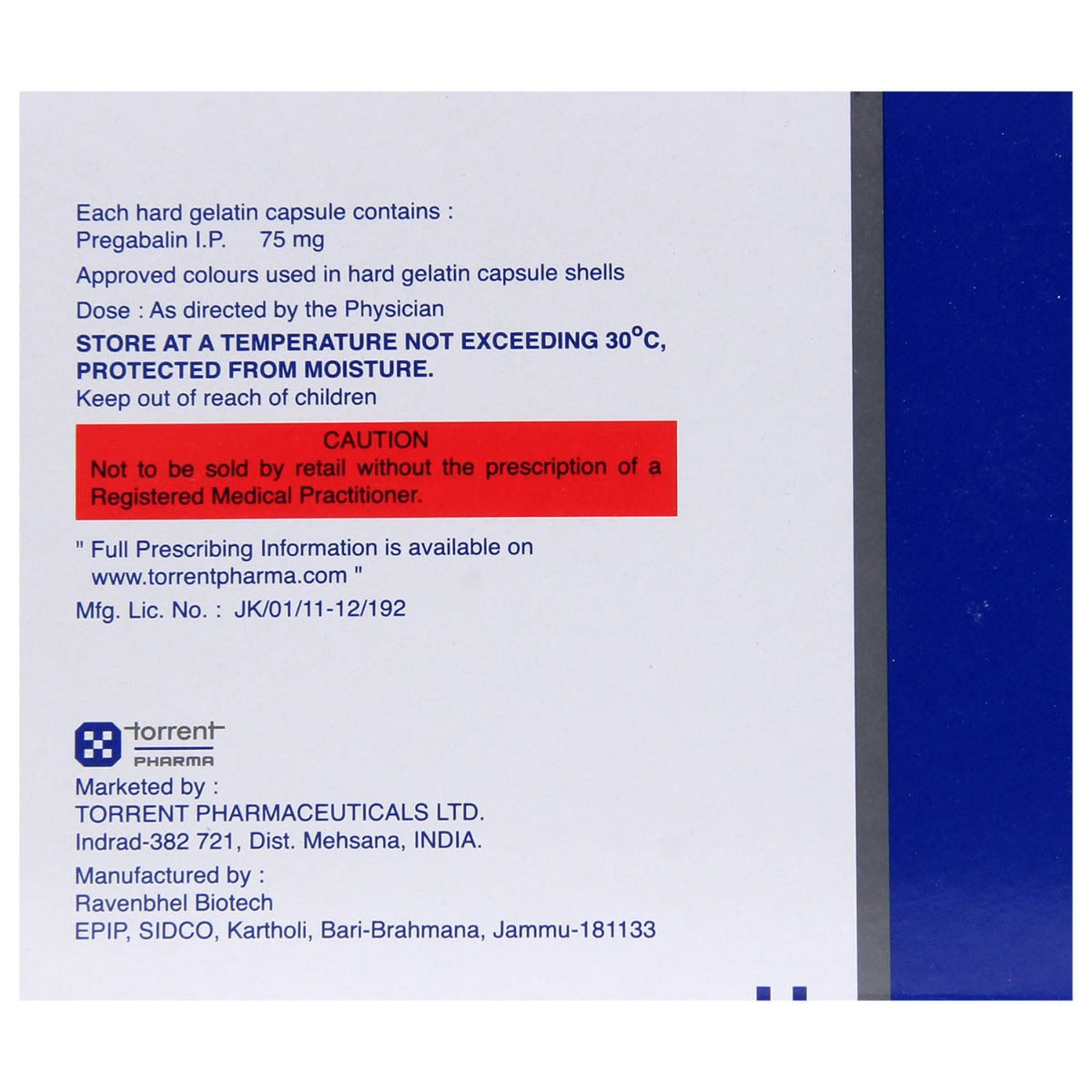 Pregalin 75 Capsule 15's, Pack of 15 CAPSULES Pregalin 75 Capsule 15's, Pack of 15 CAPSULES