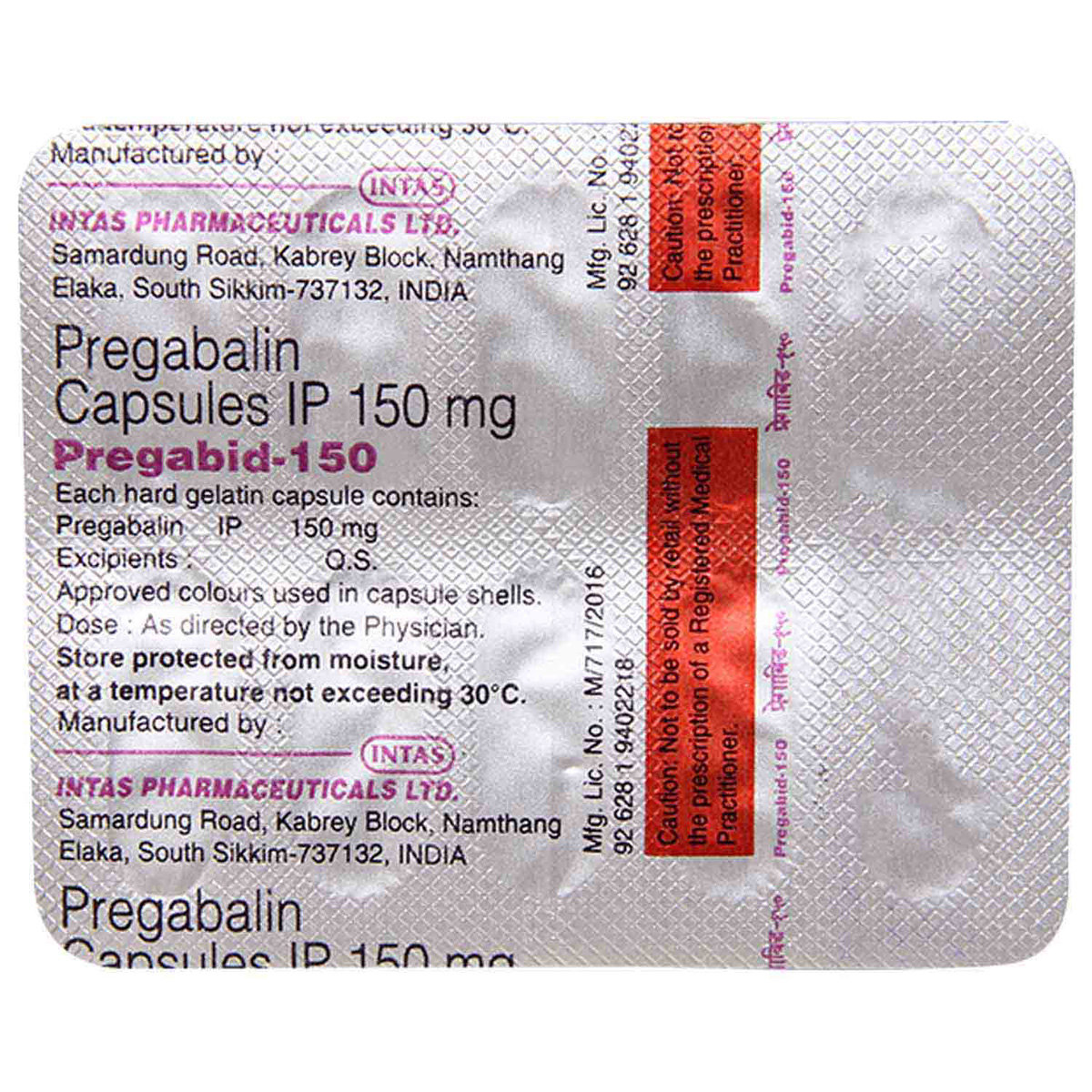 Pregabid 150 Capsule 10's, Pack of 10 CAPSULES Pregabid 150 Capsule 10's, Pack of 10 CAPSULES