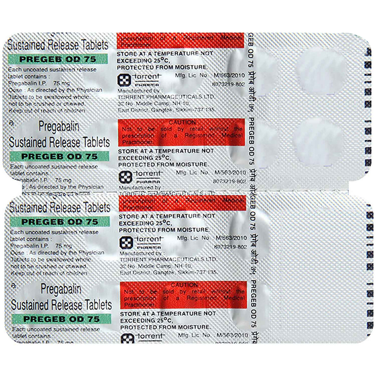 Pregeb OD 75 Tablet 10's, Pack of 10 TABLETS Pregeb OD 75 Tablet 10's, Pack of 10 TABLETS