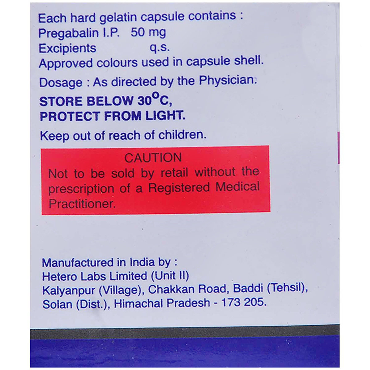 Pregaba 50 Capsule 10's, Pack of 10 CAPSULES Pregaba 50 Capsule 10's, Pack of 10 CAPSULES