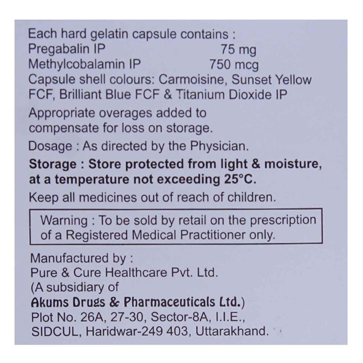 Prenyle M 75 Capsule 10's, Pack of 10 Prenyle M 75 Capsule 10's, Pack of 10