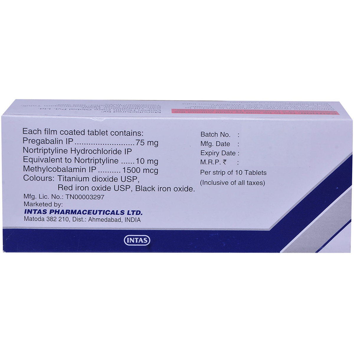 Pregabid MNT Tablet 10's, Pack of 10 TABLETS Pregabid MNT Tablet 10's, Pack of 10 TABLETS