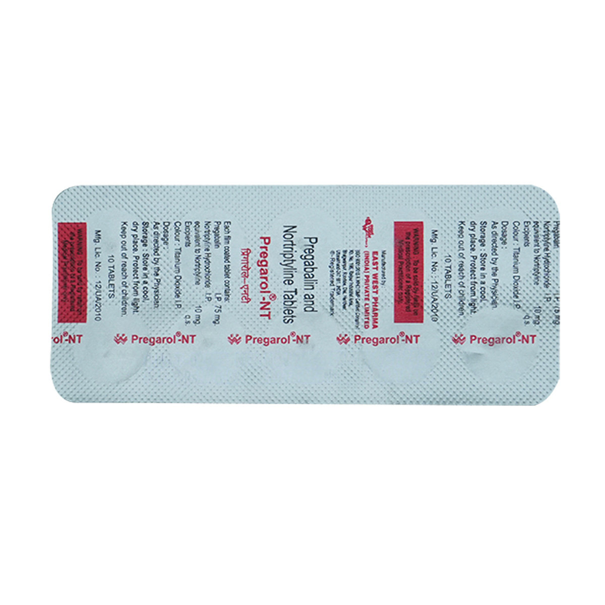 Pregarol NT 75 mg/10 mg Tablet 10's, Pack of 10 Pregarol NT 75 mg/10 mg Tablet 10's, Pack of 10