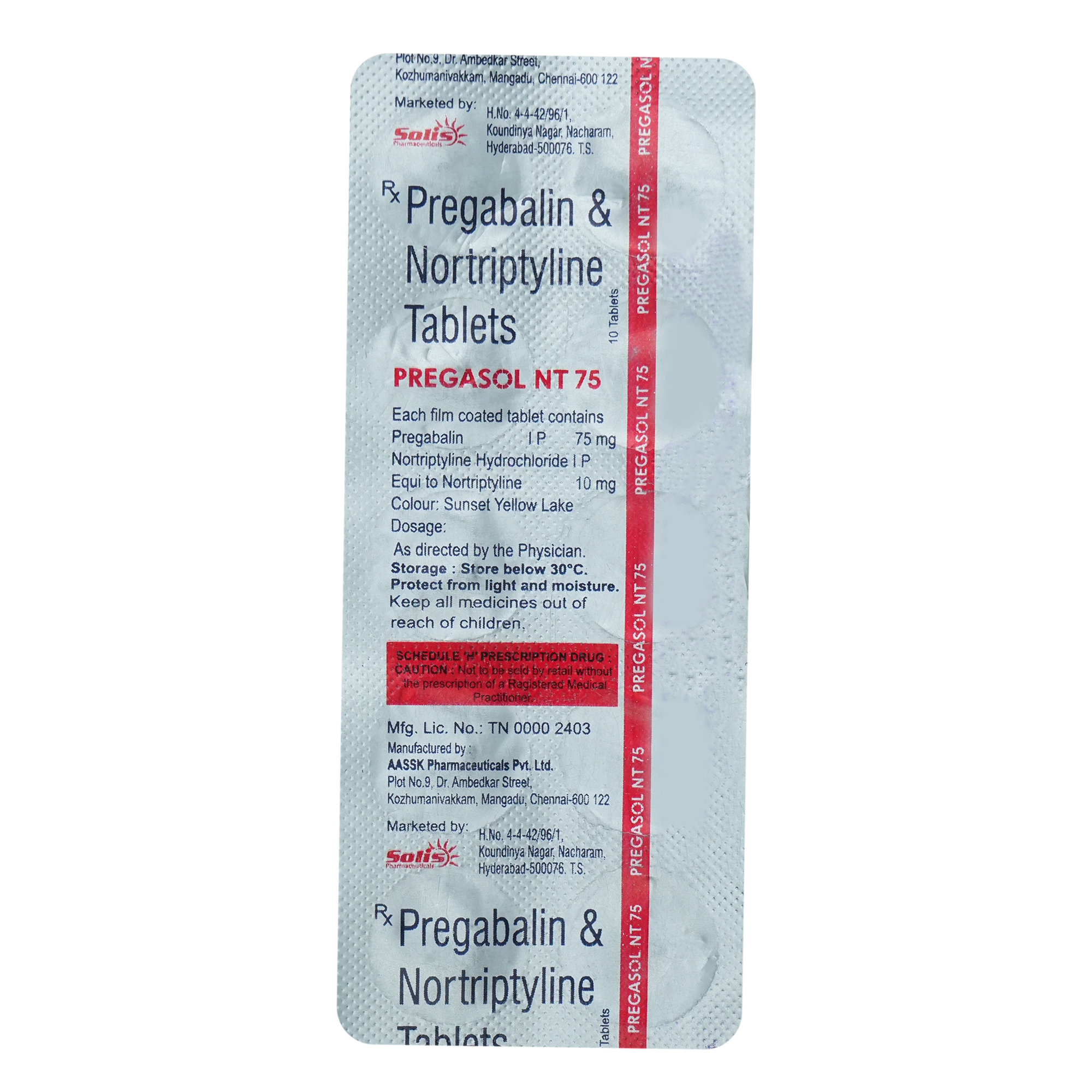 Pregasol NT 75 Tablet 10's, Pack of 10 Pregasol NT 75 Tablet 10's, Pack of 10