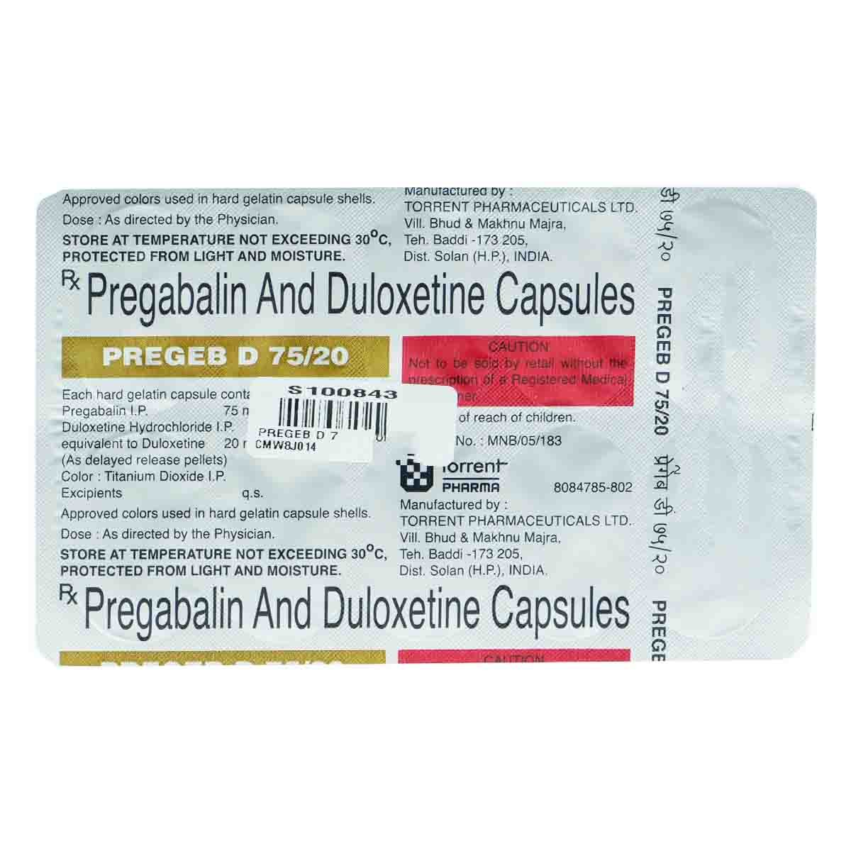 Pregeb D 75/20 Capsule 10's, Pack of 10 Pregeb D 75/20 Capsule 10's, Pack of 10