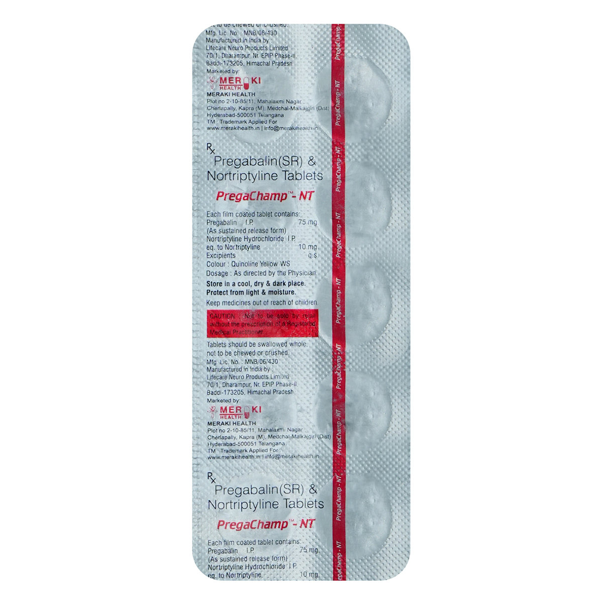 Pregachamp-NT Tablet 10's, Pack of 10 Pregachamp-NT Tablet 10's, Pack of 10