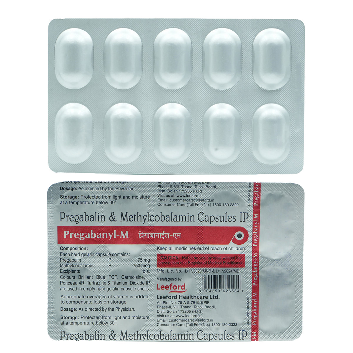 Pregabanyl-M Capsule 10's, Pack of 10 CapsuleS Pregabanyl-M Capsule 10's, Pack of 10 CapsuleS