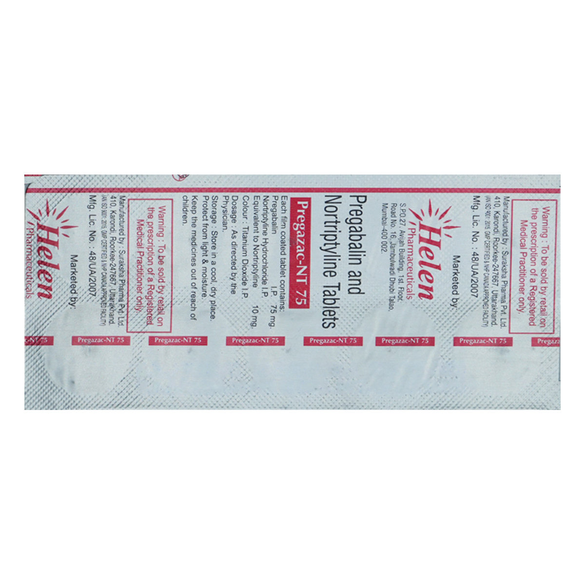 Pregazac-NT 75 Tablet 10's, Pack of 10 Pregazac-NT 75 Tablet 10's, Pack of 10