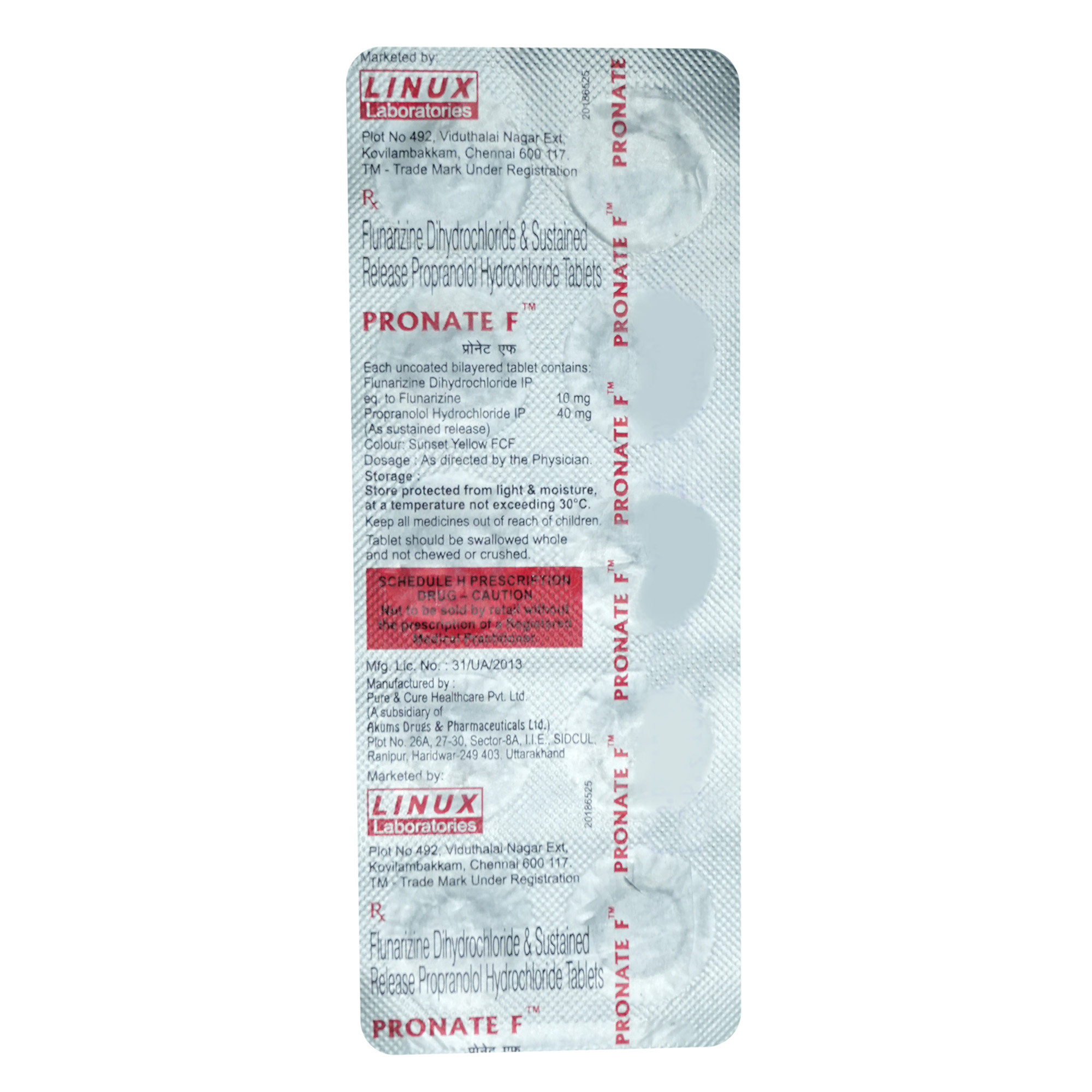 PRONATE F TABLET 10'S, Pack of 10 PRONATE F TABLET 10'S, Pack of 10