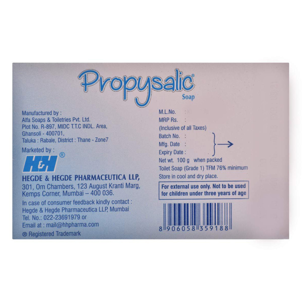 Propysalic Soap 100 gm, Pack of 1 Propysalic Soap 100 gm, Pack of 1