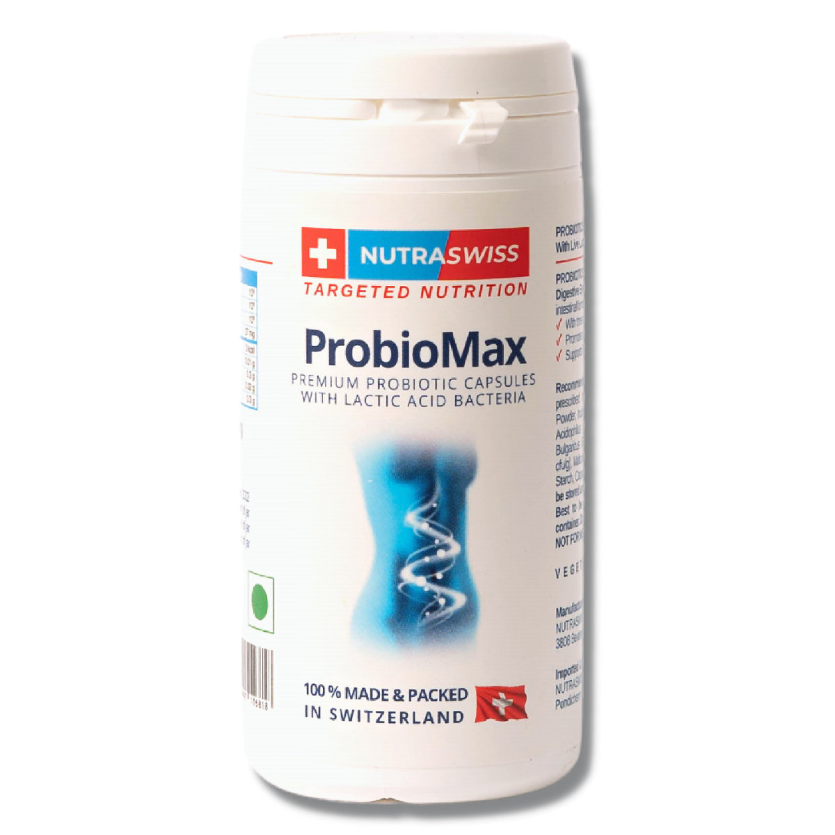 Nutraswiss ProbioMax Probiotic, 60 Capsules, Pack of 1 Nutraswiss ProbioMax Probiotic, 60 Capsules, Pack of 1