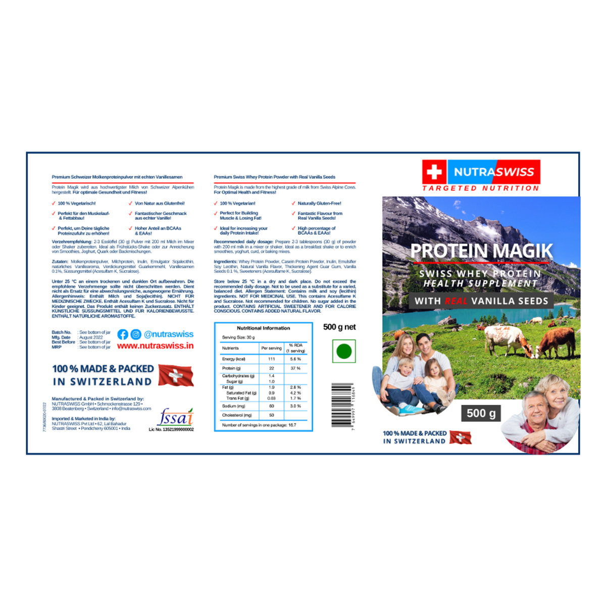 Nutraswiss Protein Magik Powder, 500 gm, Pack of 1 Nutraswiss Protein Magik Powder, 500 gm, Pack of 1