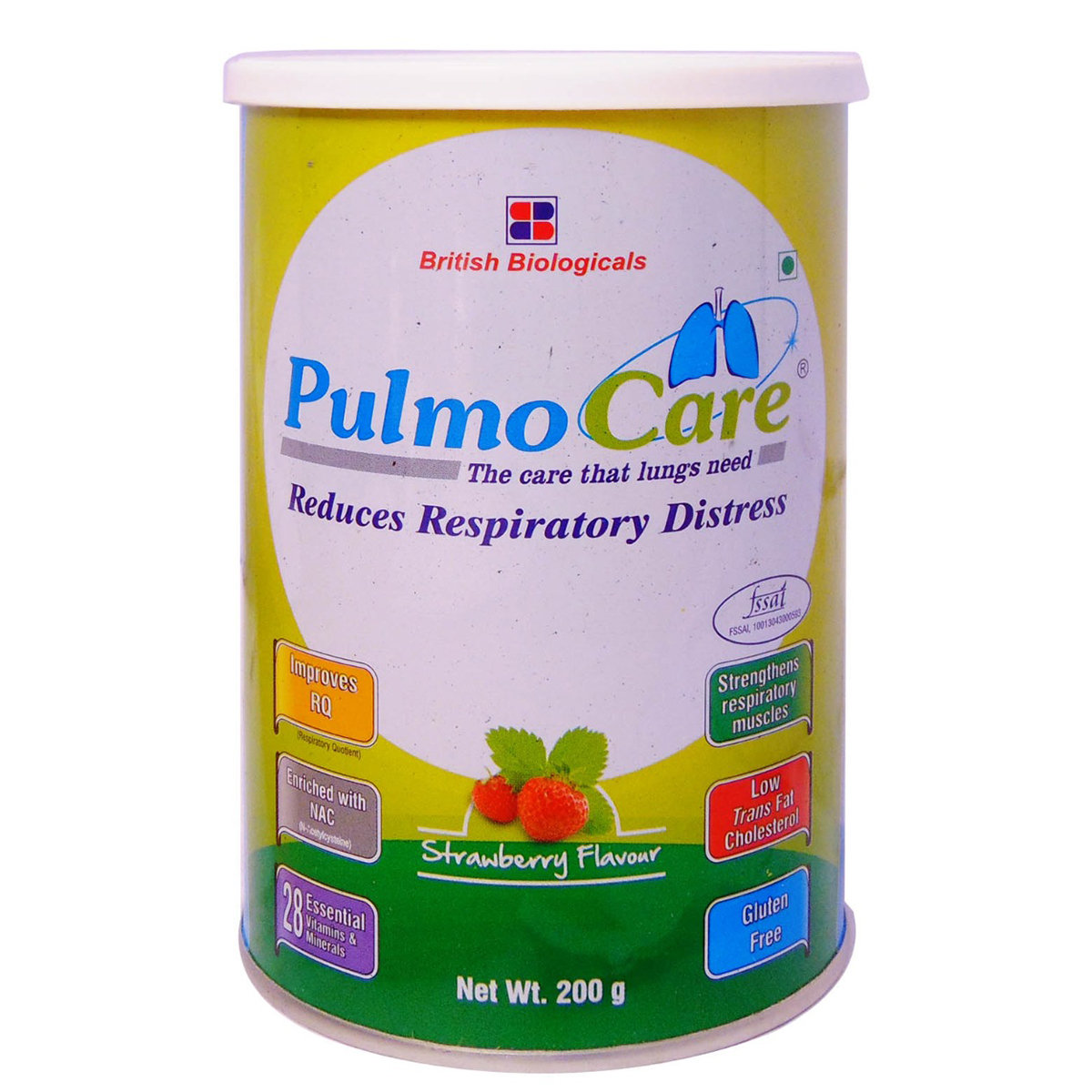 Pulmocare Strawberry Flavour Powder, 200 gm Tin, Pack of 1 Pulmocare Strawberry Flavour Powder, 200 gm Tin, Pack of 1