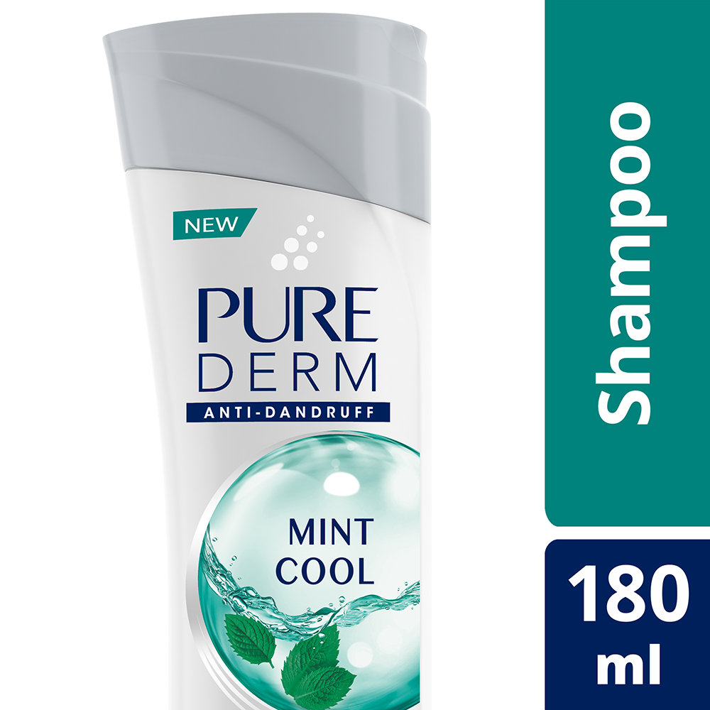 Pure Derm Mint Cool Anti-Dandruff Shampoo, 180 ml, Pack of 1 Pure Derm Mint Cool Anti-Dandruff Shampoo, 180 ml, Pack of 1
