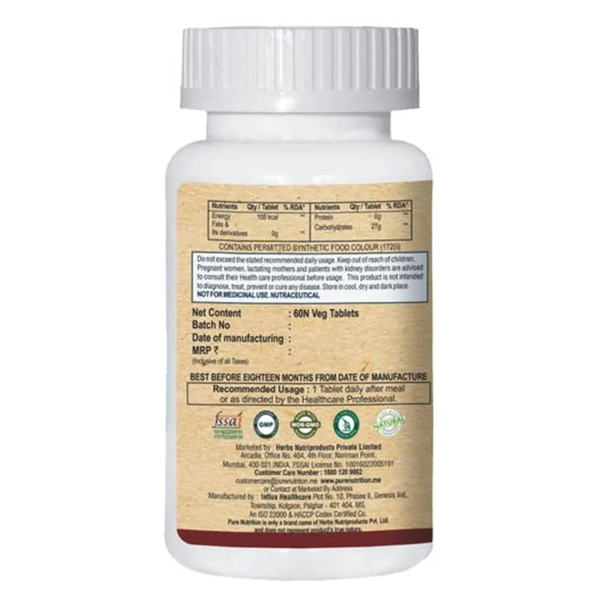 Pure Nutrition Multivitamin for Women, 60 Tablets, Pack of 1 Pure Nutrition Multivitamin for Women, 60 Tablets, Pack of 1