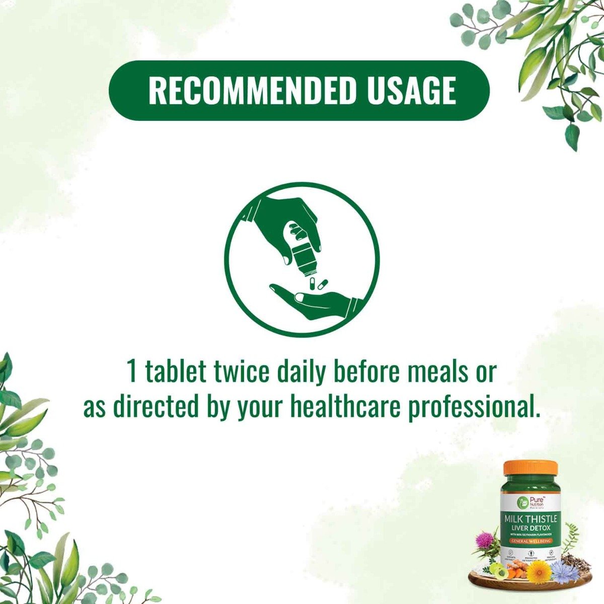 Pure Nutrition Milk Thistle Liver Detox, 60 Tablets, Pack of 1 Pure Nutrition Milk Thistle Liver Detox, 60 Tablets, Pack of 1