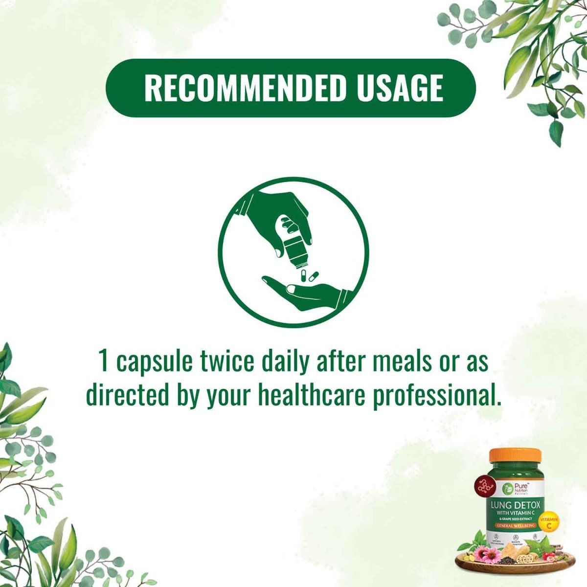 Pure Nutrition Lung Detox, 60 Capsules, Pack of 1 Pure Nutrition Lung Detox, 60 Capsules, Pack of 1