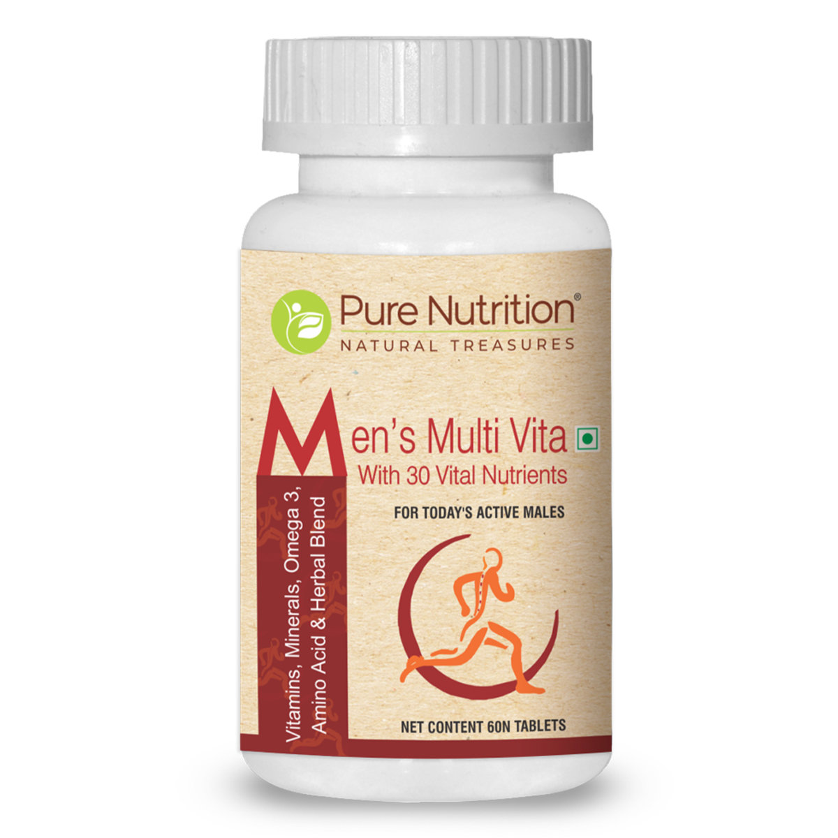 Pure Nutrition Men's Multi Vitamin, 60 Tablets, Pack of 1 Pure Nutrition Men's Multi Vitamin, 60 Tablets, Pack of 1