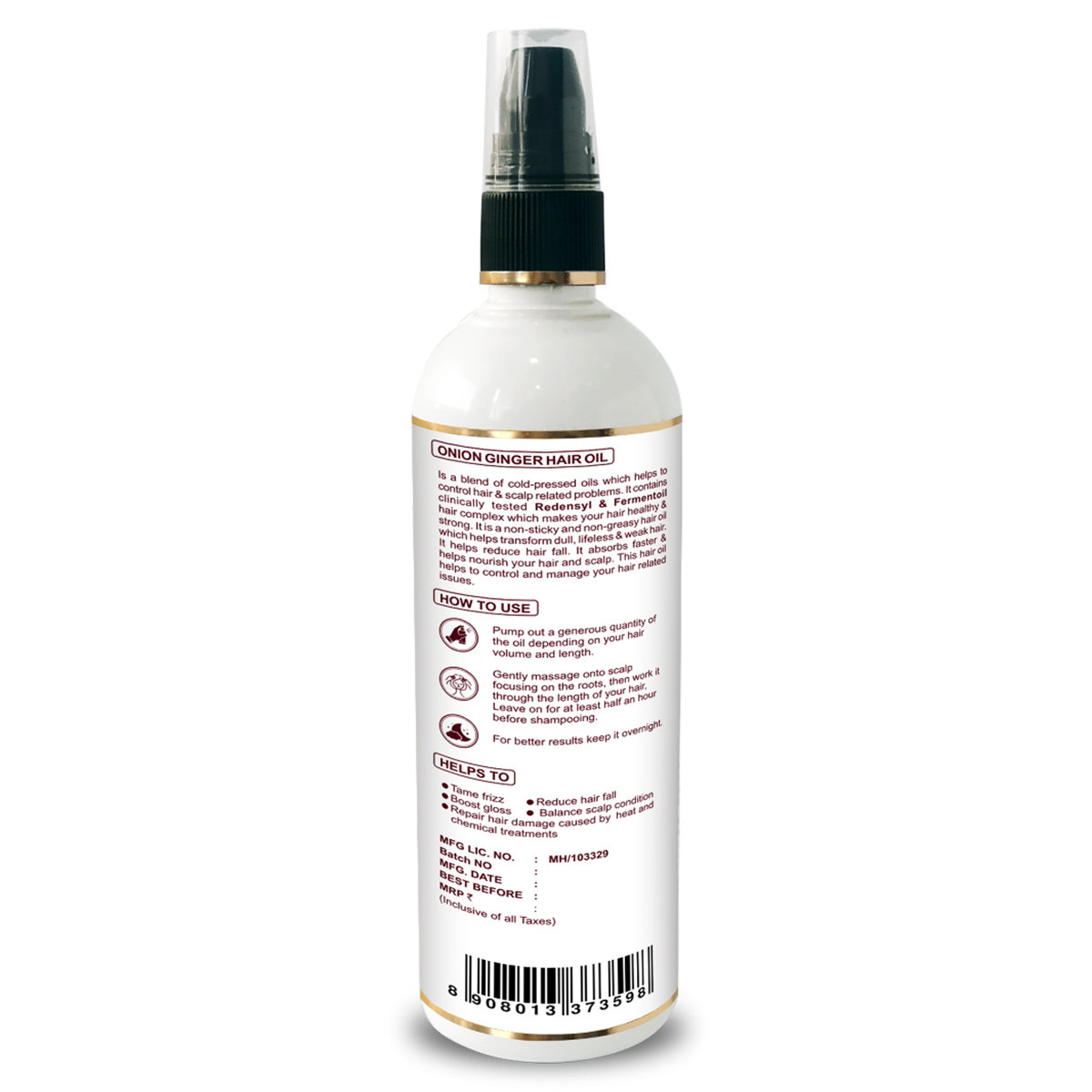 Pure Essence Onion-Ginger Hair Oil, 200 ml, Pack of 1 Pure Essence Onion-Ginger Hair Oil, 200 ml, Pack of 1