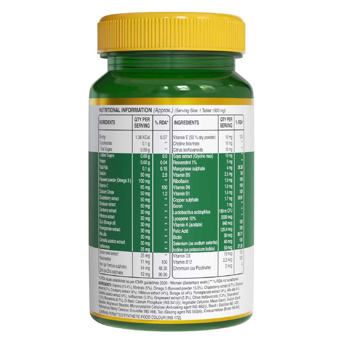 Pure Nutrition Multivitamin for Women 1500 mg, 60 Tablets, Pack of 1 Pure Nutrition Multivitamin for Women 1500 mg, 60 Tablets, Pack of 1