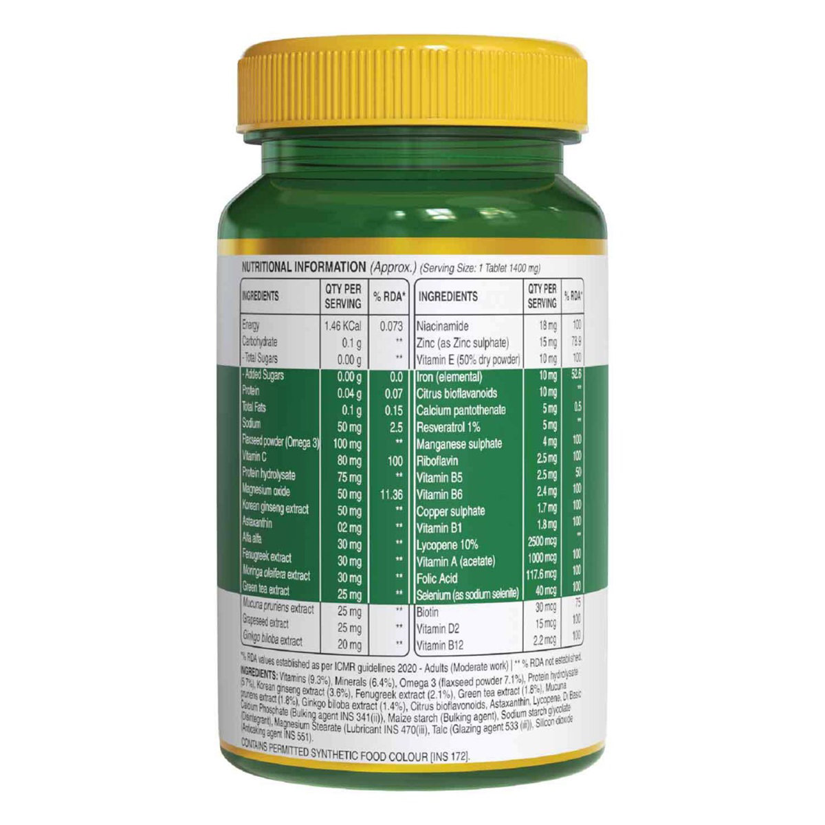 Pure Nutrition Multivitamin for Men 1400 mg, 30 Tablets, Pack of 1 Pure Nutrition Multivitamin for Men 1400 mg, 30 Tablets, Pack of 1