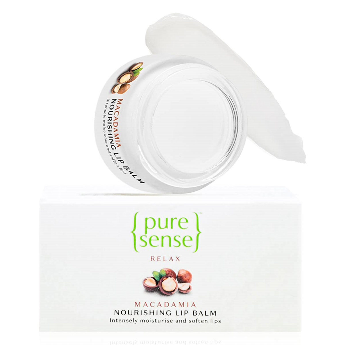 Pure Sense Relax Macadamia Nourishing Lip Balm 5 gm | Moisturises And Softens Lips | Prevent Chapping | Lightweight | Non Sticky, Pack of 1 Pure Sense Relax Macadamia Nourishing Lip Balm 5 gm | Moisturises And Softens Lips | Prevent Chapping | Lightweight | Non Sticky, Pack of 1