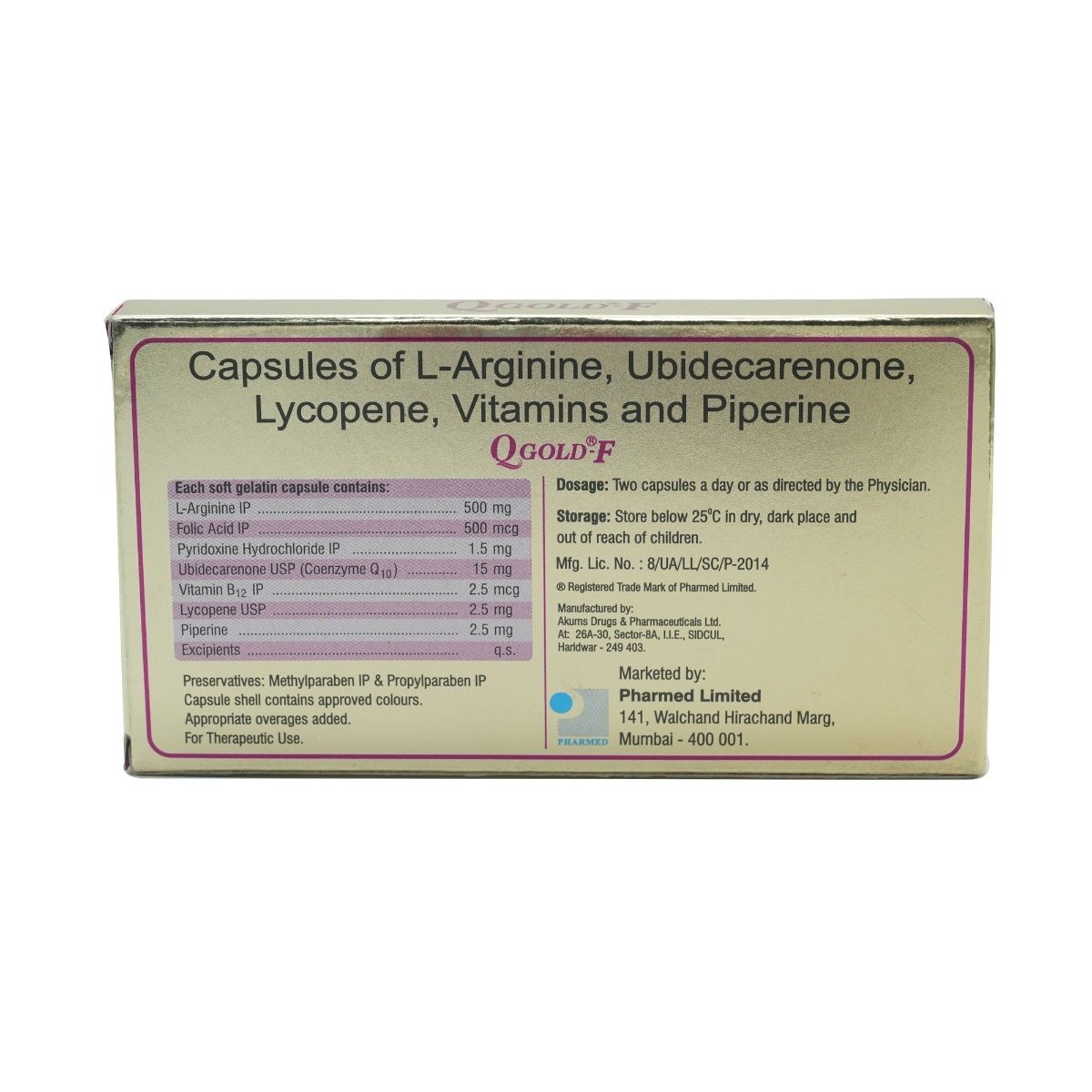 Q Gold F Capsule 10's, Pack of 10 Q Gold F Capsule 10's, Pack of 10