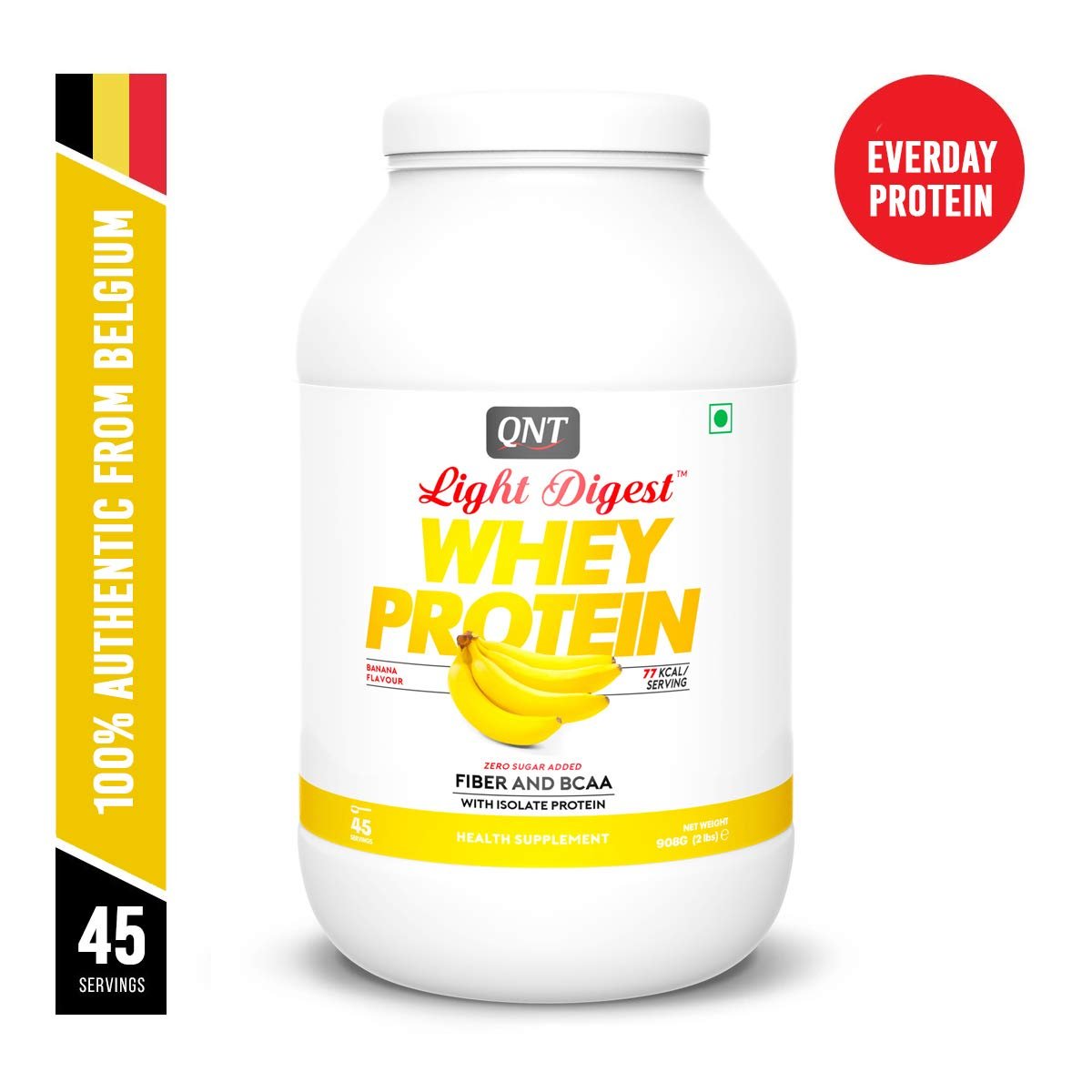 QNT Light Digest Whey Protein Banana Flavour Powder, 908 gm, Pack of 1 QNT Light Digest Whey Protein Banana Flavour Powder, 908 gm, Pack of 1