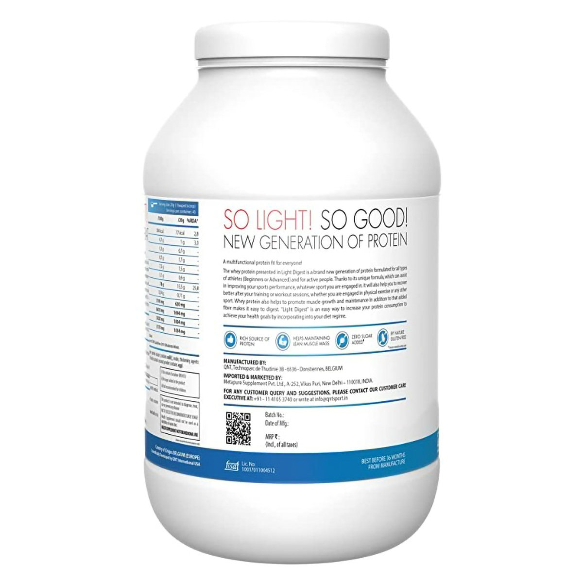 QNT Light Digest Whey Protein Coconut Flavour Powder, 908 gm, Pack of 1 QNT Light Digest Whey Protein Coconut Flavour Powder, 908 gm, Pack of 1