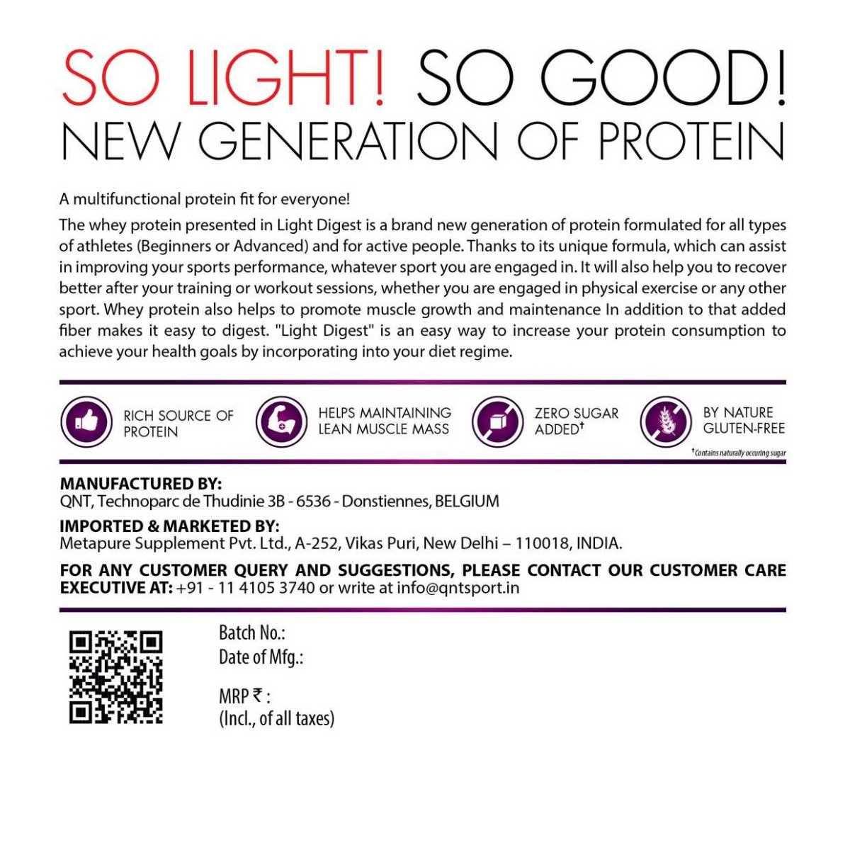 QNT Light Digest Whey Protein Cuberdon Flavour Powder, 908 gm, Pack of 1 QNT Light Digest Whey Protein Cuberdon Flavour Powder, 908 gm, Pack of 1