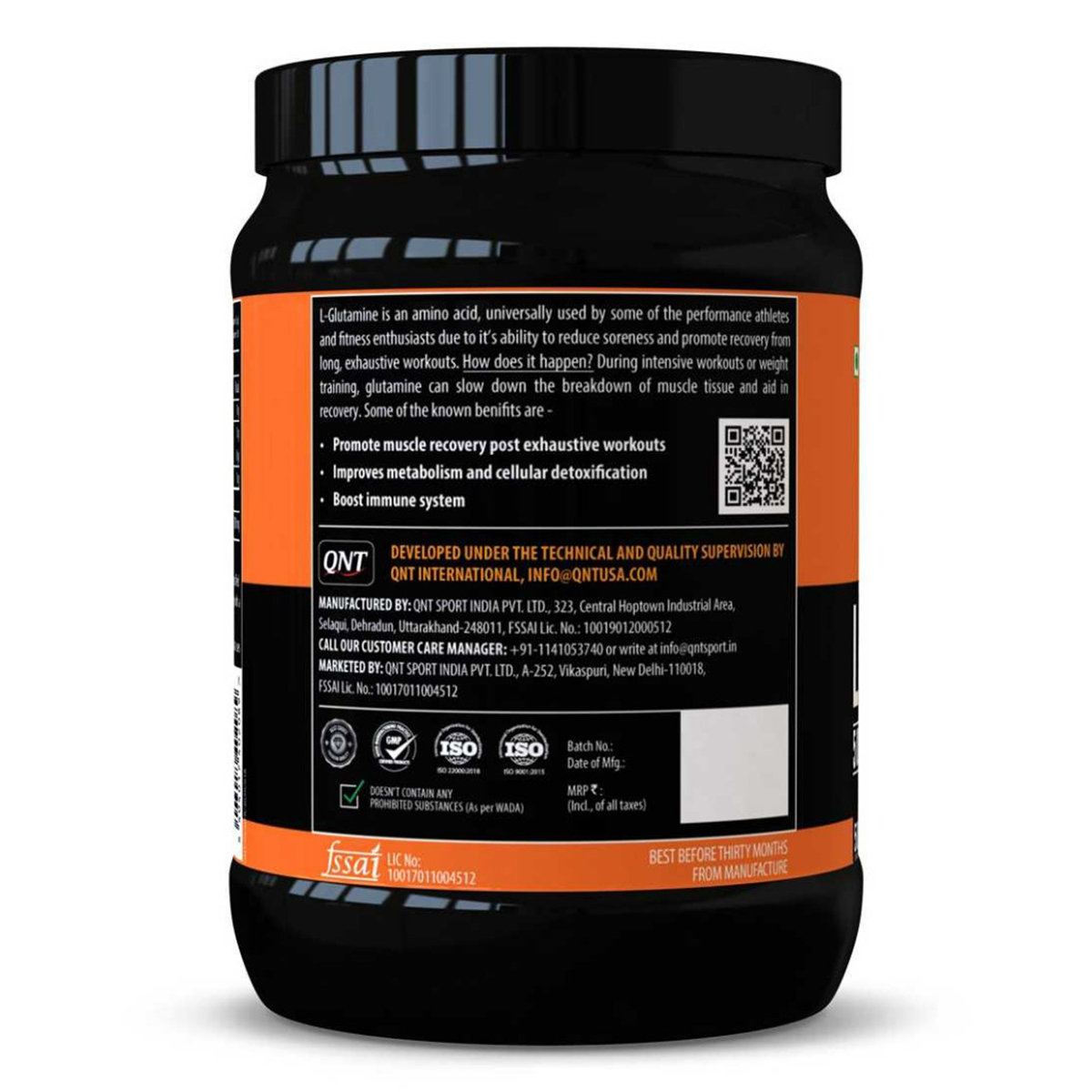 QNT L-Glutamine 5000 mg Powder, 250 gm, Pack of 1 QNT L-Glutamine 5000 mg Powder, 250 gm, Pack of 1