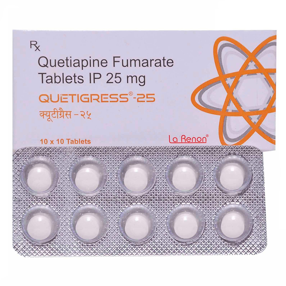 Quetigress 25 Tablet 10's, Pack of 10 TABLETS Quetigress 25 Tablet 10's, Pack of 10 TABLETS