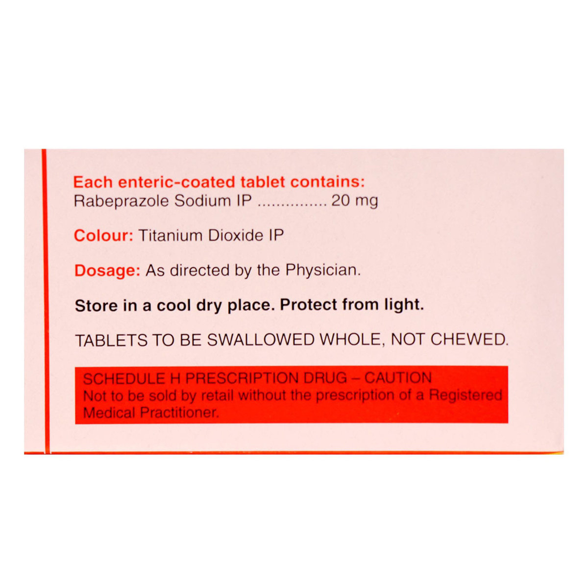 Rabicip 20 Tablet 15's, Pack of 15 TABLETS Rabicip 20 Tablet 15's, Pack of 15 TABLETS