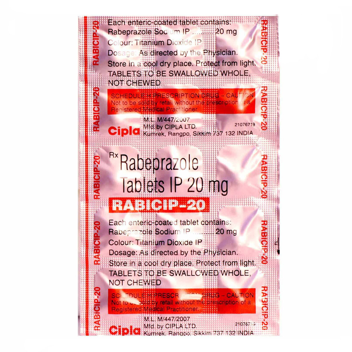 Rabicip 20 Tablet 15's, Pack of 15 TABLETS Rabicip 20 Tablet 15's, Pack of 15 TABLETS