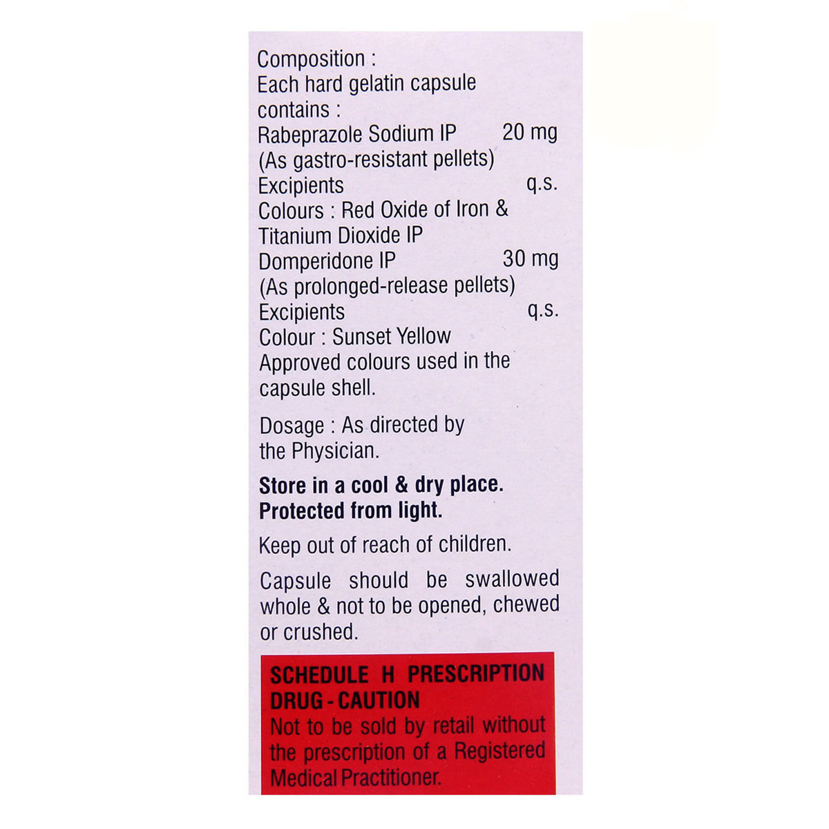 Rabifast-DSR Capsule 15's, Pack of 15 Rabifast-DSR Capsule 15's, Pack of 15