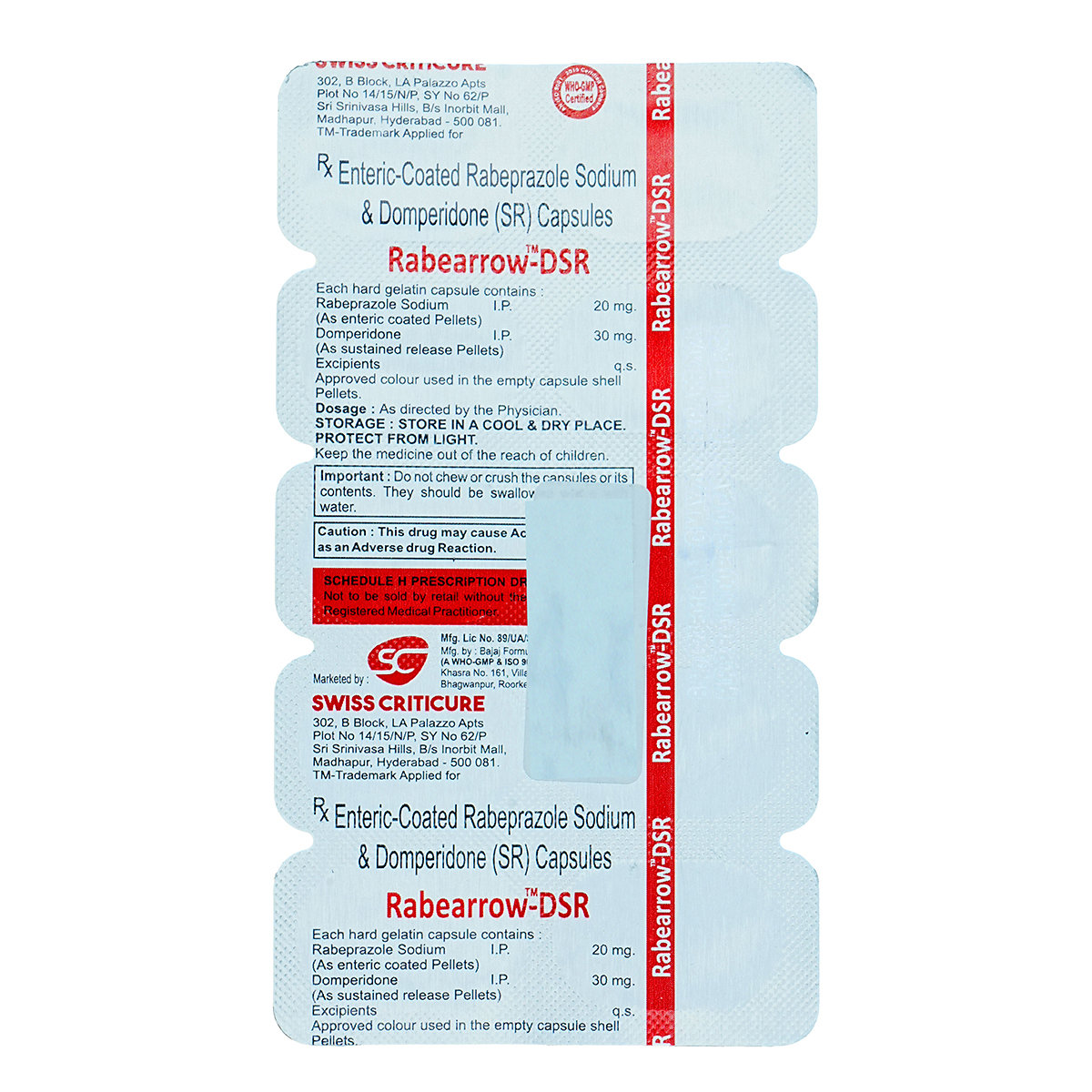 Rabearrow-DSR Capsule 10's, Pack of 10 Rabearrow-DSR Capsule 10's, Pack of 10