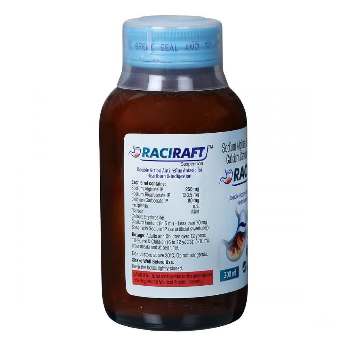 Raciraft Sugar Free Mint Flavour Suspension 200 ml, Pack of 1 Suspension Raciraft Sugar Free Mint Flavour Suspension 200 ml, Pack of 1 Suspension