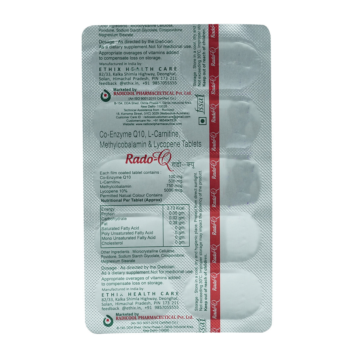 Rado Q Tablet 10's, Pack of 10 TABLETS Rado Q Tablet 10's, Pack of 10 TABLETS