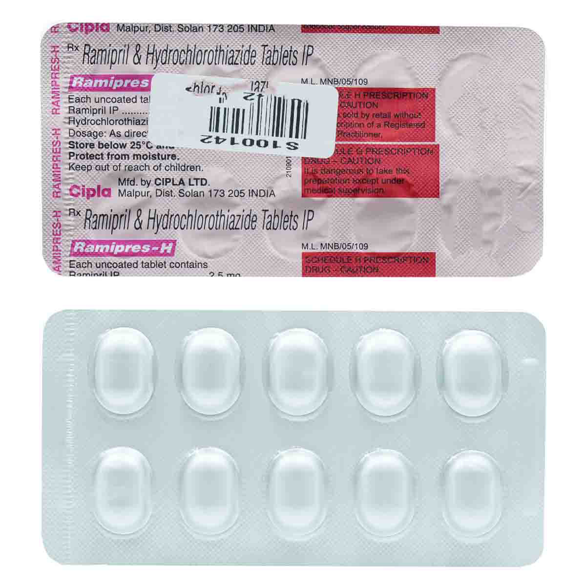 Ramipres-H Tablet 10's, Pack of 10 Ramipres-H Tablet 10's, Pack of 10