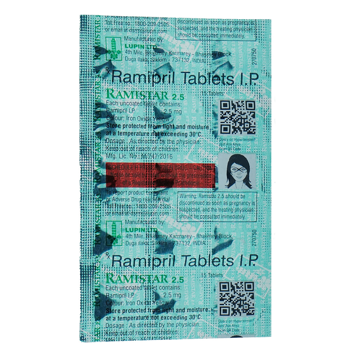 Ramistar 2.5 Tablet 15's, Pack of 15 TABLETS Ramistar 2.5 Tablet 15's, Pack of 15 TABLETS