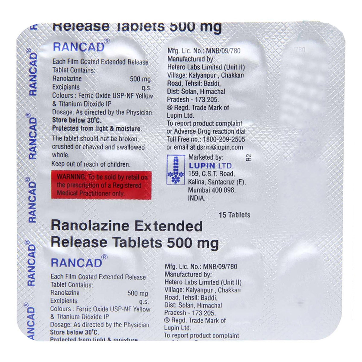 Rancad Tablet 15's, Pack of 15 TABLETS Rancad Tablet 15's, Pack of 15 TABLETS