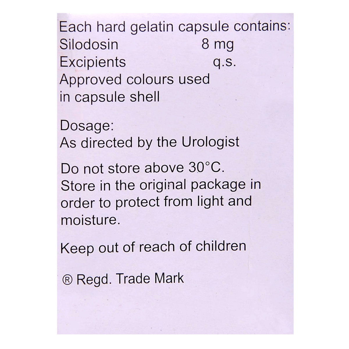 Rapilif 8 mg Capsule 15's, Pack of 15 CAPSULES Rapilif 8 mg Capsule 15's, Pack of 15 CAPSULES