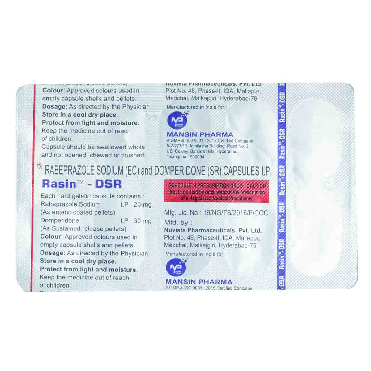 Rasin-DSR Capsule 10's, Pack of 10 Rasin-DSR Capsule 10's, Pack of 10